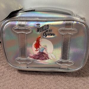 Bioworld Disney Little Mermaid Ariel Silver Cosmetics Bag NWT